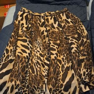 Coldwater Creek Animal Print Full Skirt